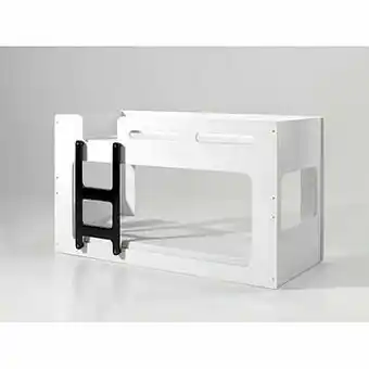 Leen Bakker Vipack stapelbed Luca - wit/zwart - 210x90,4x106,8 cm - Leen Bakker aanbieding