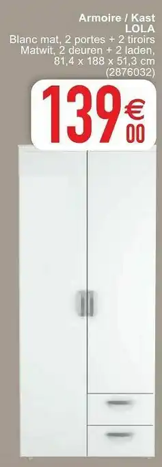 Cora Armoire - kast lola aanbieding
