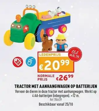 Trafic Tractor met aanhangwagen op batterijen aanbieding