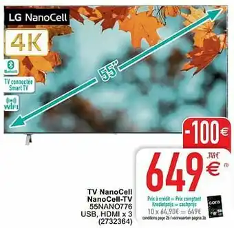Cora Lg tv nanocell nanocell-tv 55nano776 aanbieding