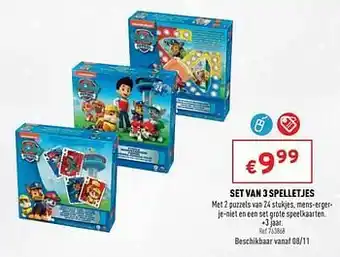 Set van 3 spelletjes