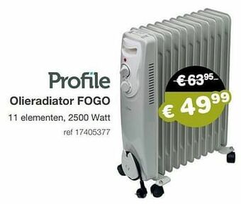 Europoint Profile olieradiator fogo aanbieding