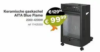Prolight keramische gaskachel aita blue flame