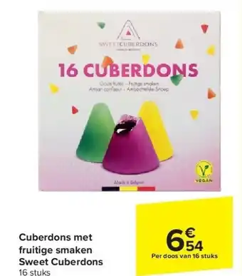 Carrefour Cuberdons met fruitige smaken Sweet Cuberdons aanbieding