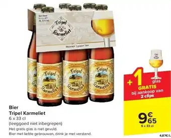 Carrefour Bier Tripel Karmeliet aanbieding
