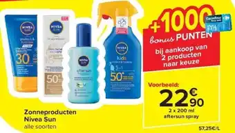 Carrefour Zonneproducten Nivea Sun aanbieding