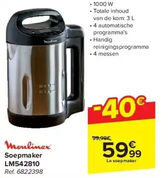 Carrefour Soepmaker LM542810 aanbieding