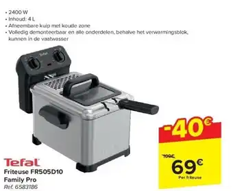 Carrefour Friteuse FR505D10 Family Pro aanbieding