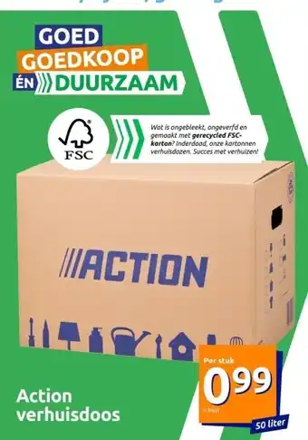 Action Verhuisdoos 50 liter aanbieding