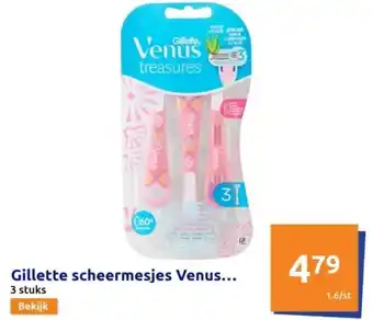 Action Gillette scheermesjes Venus Treasures aanbieding