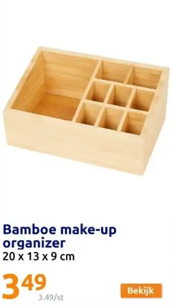 Action Bamboe make-up organizer aanbieding