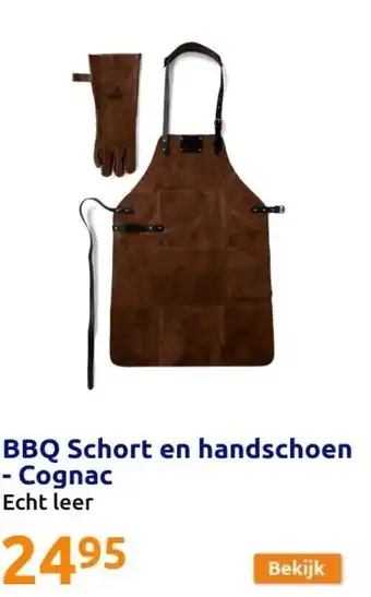 BBQ Schort en handschoen - Cognac