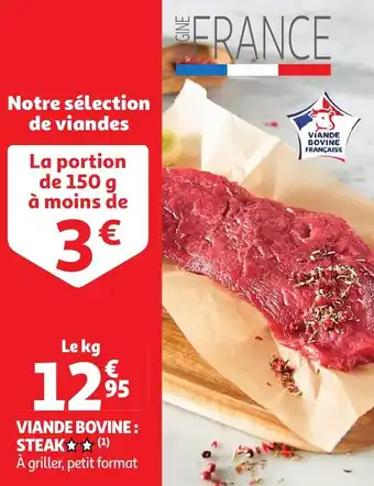 Auchan VIANDE BOVINE: STEAK aanbieding