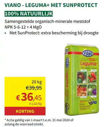 Horta VIANO LEGUMA+ MET SUNPROTECT 20 kg aanbieding