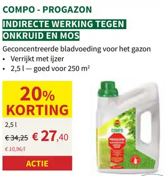 Horta COMPO PROGAZON 2.5L aanbieding