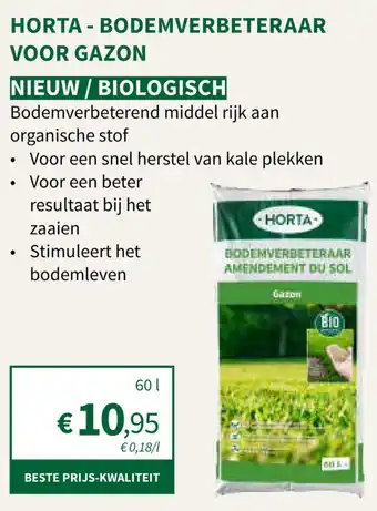 Horta BODEMVERBETERAAR VOOR GAZON 60L aanbieding