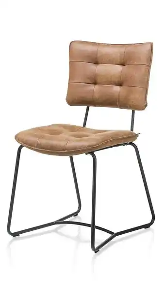 Julien, Eetkamerstoel - Zwart Frame - Corsica - Cognac