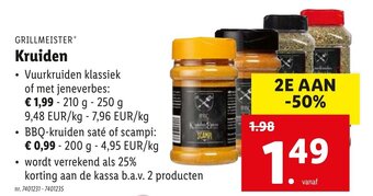 Lidl Grillmeister Kruiden aanbieding