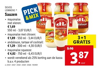 Lidl Devos Lemmens Sauzen aanbieding