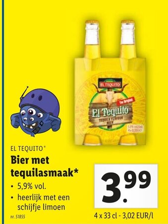 Lidl El Tequito Bier met tequilasmaak aanbieding