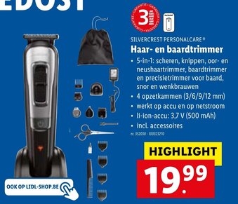 Lidl Haar- en baardtrimmer aanbieding
