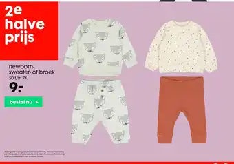 HEMA Newborn-Sweater - of Broek 50 t/m 74 aanbieding