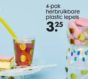 4-Pak Herbruikbare Plastic Lepels