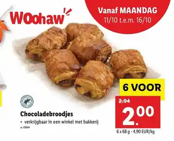 Lidl Chocoladebroodjes 6 voor aanbieding