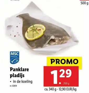 Lidl Panklare Pladijs 100g aanbieding