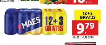 Lidl MAES 15 x 33 cl aanbieding