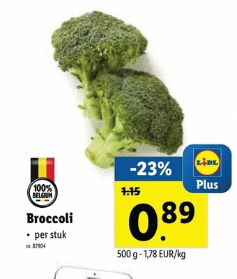 Lidl Broccoli 500g aanbieding