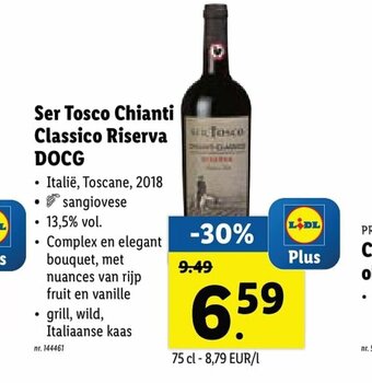 Lidl Ser Tosco Chianti Classico Riserva DOCG aanbieding