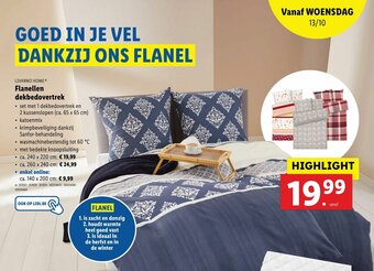 Lidl Flanellen Dekbedovertrek aanbieding