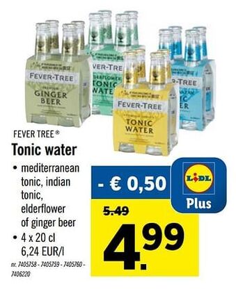 Lidl Tonic Water aanbieding