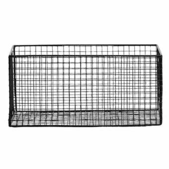 Leen Bakker Mand Brisbane - zwart - 34,5x23x16 cm - Leen Bakker aanbieding