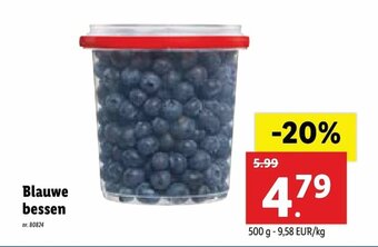 Lidl Blauwe Bessen 500g aanbieding