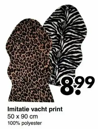 Wibra Imitatie vacht print aanbieding