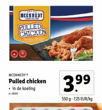 Lidl Pulled Chicken 550g aanbieding
