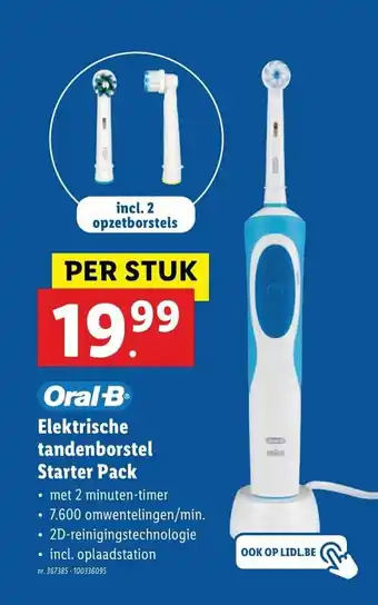 Lidl Oral-B Elektrische Tandenborstel Starter Pack per stuk aanbieding