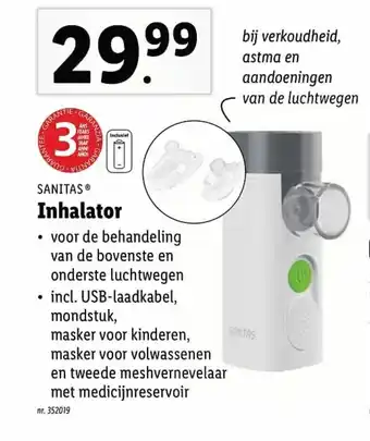 Lidl Sanitas Inhalator aanbieding