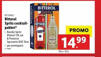 Lidl Bitterol Spritz Cocktail Pakket 70 cl + 75 cl aanbieding