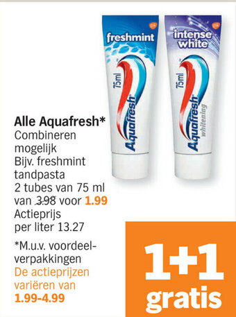 Albert Heijn Alle Aquafresh aanbieding