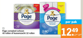 Albert Heijn Page compleet schoon 40 rollen of kussenzacht 32 rollen aanbieding
