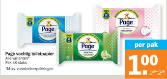 Albert Heijn Page vochtig toiletpapier aanbieding