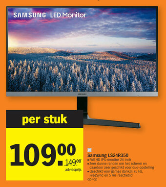 Albert Heijn Samsung LS24R350 aanbieding