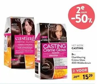 Di Haarkleuring Creme Gloss 400 Middenbruin aanbieding