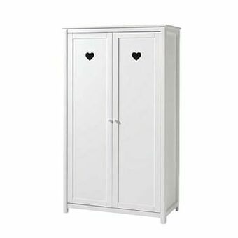 Leen Bakker Vipack 2-deurskleerkast Amori - wit - 190x110x57 cm - Leen Bakker aanbieding