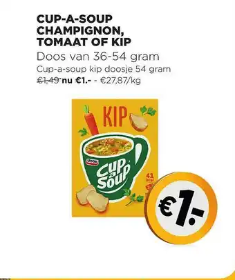 Jumbo Cup-a-soup Champignon, Tomaat Of Kip aanbieding