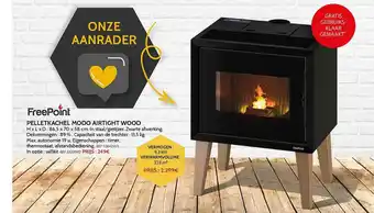 Brico Pelletkachel Modo Airtight Wood Freepoint aanbieding