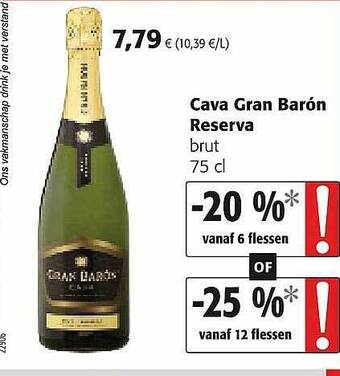 Colruyt Cava Gran Barón Reserva Brut aanbieding